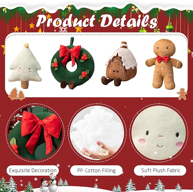 Festive Gingerbread Boy Plush