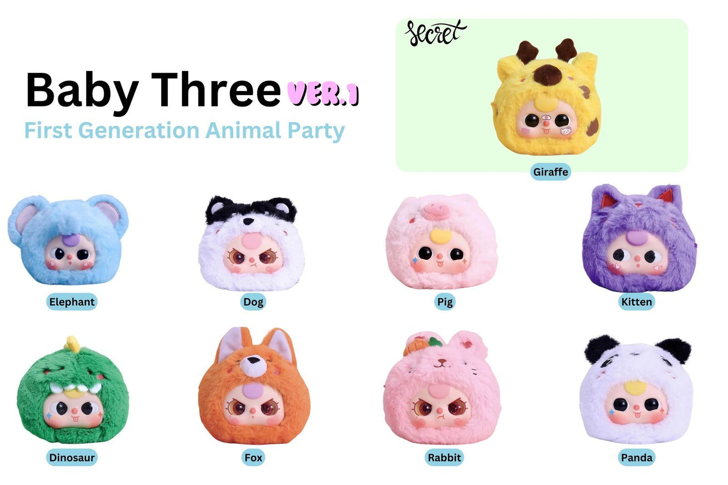 Baby Three Animal Party Doll (Random Style Dolls)