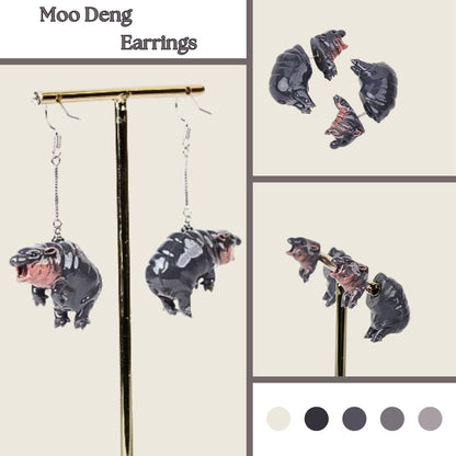 Moo Deng Earrings