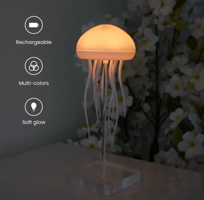 Glowing Jellyfish LED Night Lamp